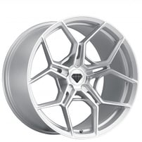 20" Staggered Blaque Diamond Wheels BD-F25 Brushed Silver Flow Forged Rims 