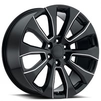 22" Chevrolet Silverado High Country Wheels FR 92 Gloss Black Milled OEM Replica Rims