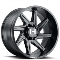 24" Hostile Wheels H119 DAGR Satin Black True Directional Off-Road Rims