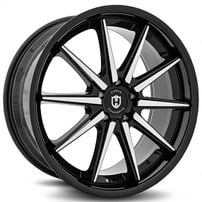 20" Curva Wheels C24 Gloss Black with Machined Face Rims 