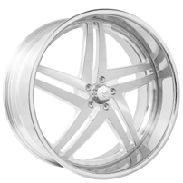 24" Snyper Forged Wheels Lucid Brushed with Polished Accents Rims