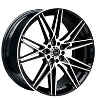 17" Elegant Wheels E005 Gloss Black with Machined Face Rims