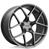 20" Staggered American Racing Wheels Modern AR924 Crossfire Graphite Rims