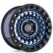 20" Black Rhino Wheels Sentinel Cobalt Blue with Black Lip Edge Off-Road Rims 