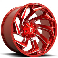 18" Fuel Wheels D754 Reaction Candy Red Milled Off-Road Rims