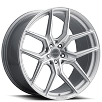 20" MV Forged Wheels MVF-5 Diamond Silver Flow Form Rims 