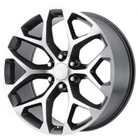 22" OE Creations Wheels PR176 Gunmetal Machined Rims 