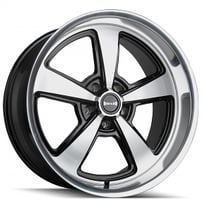 20" Staggered Ridler Wheels 652 Gloss Black Machined with Diamond Cut Face and Lip Flow Formed Rims