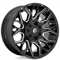 22" Fuel Wheels D769 Twitch Gloss Black Milled Crossover Rims