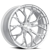 20" Staggered Dolce Performance Wheels Aria Gloss Silver with Machined Face Rims