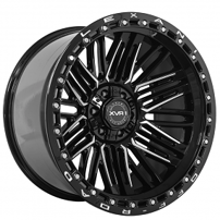 22" XVR-1 Off-Road Wheels Kobra Gloss Black Milled Rims