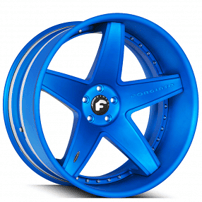 24" Staggered Forgiato Wheels Classico-ECL Custom Candy Blue Forged Rims