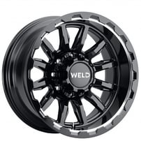 20" Weld Off-Road Wheels Gauntlet W137 Gloss Black Milled Rotary Forged Rims