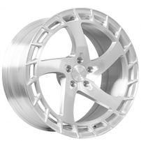 20" Staggered Lexani Forged Wheels LF-Euro Sport M-Miami Brushed Silver Monoblock Forged Rims