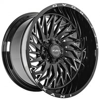 22" XVR-1 Off-Road Wheels Compass Gloss Black Milled Rims