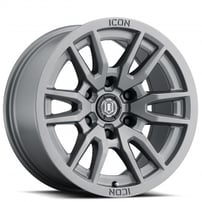 17" ICON Alloys Wheels Vector 6 Titanium Off-Road Rims