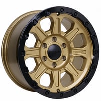 17" Tremor Wheels 103 Impact Gold with Black Lip Off-Road Rims