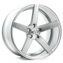 20" Staggered AXE Wheels EX18 Gloss Silver with Brushed Face Rims 