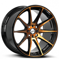 18" Shift Wheels Gear Gloss Black with Bronze Machined Rims 