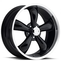 18" Staggered Vision Wheels 142 Legend 5 Gloss Black with Machined Lip Rims