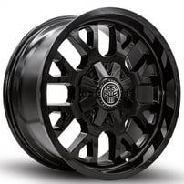 17" Thret Off-Road Wheels 802 Attitude Gloss Black Crossover Rims