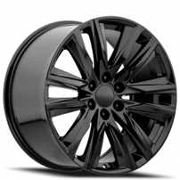 22" Escalade Sport Wheels FR 90 Gloss Black OEM Replica Rims