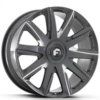 26x10" Forgiato FLOW 004 Gloss Gunmetal with High Polished Accents Floating Cap Flow Forged Wheels (6x135/139, +20mm)