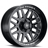 20" Luxxx HD Wheels LHD20 Gloss Black Milled Off-Road Rims