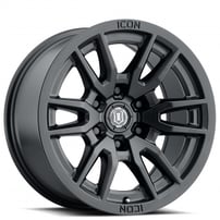 17" ICON Alloys Wheels Vector 6 Satin Black Off-Road Rims