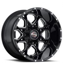 17" Scorpion Wheels SC-10 Black Milled Off-Road Rims 
