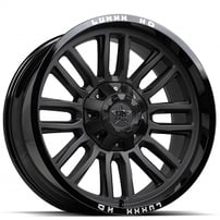 20" Luxxx HD Wheels LHD26 Matte Black Face with Gloss Black Lip Off-Road Rims