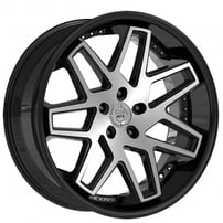 20" Lexani Wheels Nova Gloss Black with Machined Face Rims