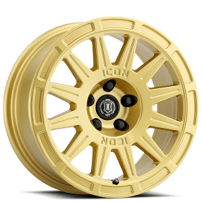 15" ICON Alloys Wheels Ricochet Gloss Gold Rims