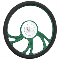 U.S. Mags Custom Steering Wheel Kompressor Half-Cut Custom Green