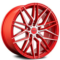 18" Versus Wheels VS1121 Red with Machined Face Rims