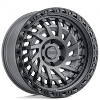 17" Black Rhino Wheels Shredder Matte Gunmetal with Black Lip Edge Rotary Forged Off-Road Rims 