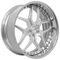 19x8.5/9.5" AMF Forged AMF020 Hyper Silver with Chrome Lip Wheels (5x112/114/120, +37/40mm) 