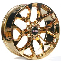 22" STR Wheels 701 Candy Gold Snowflake Replica Rims 