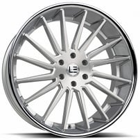 22" Luxxx Alloys Wheels Lux LE9 Brushed Face Milled with SS Lip Rims