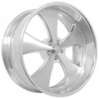 22" Staggered Snyper Forged Wheels Fury 5 Brushed Face with Polished Lip Rims
