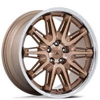 20" Staggered Asanti Wheels ABL-47 Imperator Bronze Machined with Bronze Tint and SS Lip Rims