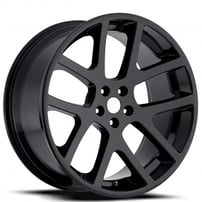 22" Dodge LX Viper Wheels FR 64 Gloss Black OEM Replica Rims