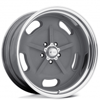 17" American Racing Wheels Vintage VN470 Salt Flat Special Mag Gray Center with Polished Barrel Rims