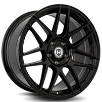 20" Staggered Curva Wheels CFF300 Gloss Black Flow Forged Rims