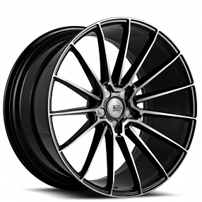 20" Savini Wheels Black Di Forza BM16 Gloss Black with DDT Super Concave Rims 