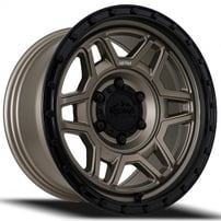 17" Reika Wheels Trooper R40 Bronze with Black Ring Flow Formed Off-Road Rims