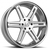 26" Luxxx Alloys Wheels Lux LE12 Brushed Face Milled with SS Lip Rims