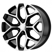 20" OE Creations Wheels PR176 Gloss Black Machined Rims 