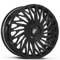21" Staggered Forgiato Wheels Biaforca-M Gloss Black Forged Rims