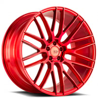 20" Savini Wheels Black Di Forza BM13 Custom Brushed Red Rims